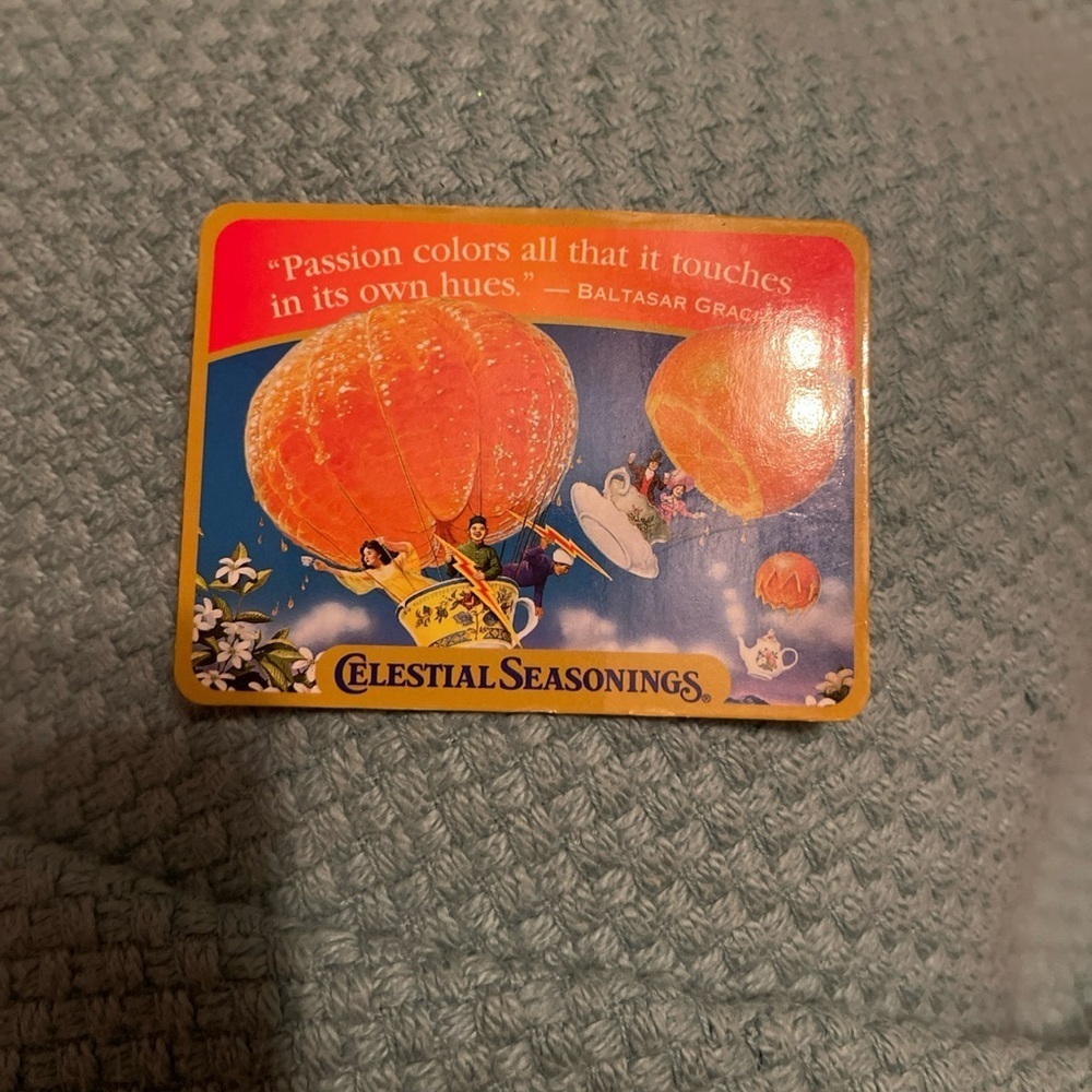 Celestial Seasoning Tea Pack Premium Orange Quote Refrigerator Magnet